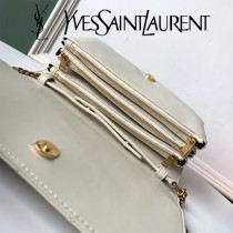 YSL 568906-1 聖羅蘭新款原版皮ANGIE小羊皮鏈條翻蓋包