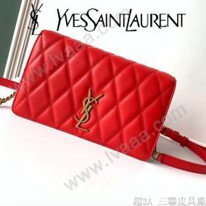 YSL 568906-2 聖羅蘭新款原版皮ANGIE小羊皮鏈條翻蓋包