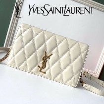 YSL 568906-1 聖羅蘭新款原版皮ANGIE小羊皮鏈條翻蓋包