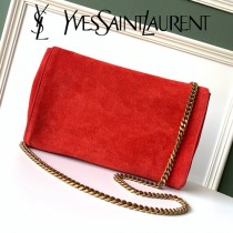YSL-12-1 YSL聖羅蘭新款原版皮經典KATE正反兩用包，平紋皮麂皮