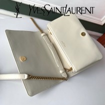 YSL 568906-1 聖羅蘭新款原版皮ANGIE小羊皮鏈條翻蓋包
