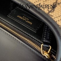 YSL-06 YSL聖羅蘭新款原版皮 中號馬鞍帆布挎包