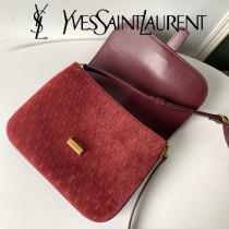 YSL-10-1 YSL聖羅蘭新款原版皮 麂皮挎包