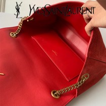 YSL-12-1 YSL聖羅蘭新款原版皮經典KATE正反兩用包，平紋皮麂皮