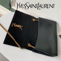 YSL-12 YSL聖羅蘭新款原版皮經典KATE正反兩用包，平紋皮麂皮