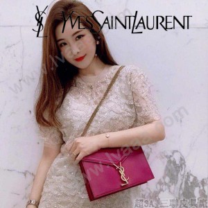 YSL新款型號532750-4 Cassandra平紋信封包