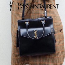 YSL-18-1 YSL聖羅蘭新款原版皮 UPTOWN小號鏡面小牛皮手提包