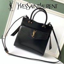 YSL-18-1 YSL聖羅蘭新款原版皮 UPTOWN小號鏡面小牛皮手提包