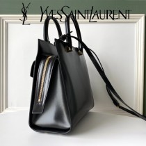 YSL-18-1 YSL聖羅蘭新款原版皮 UPTOWN小號鏡面小牛皮手提包