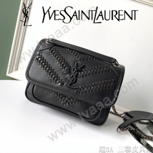 YSL-20 YSL新款Niki小號编织款寫斜挎包郵差包 手工制作