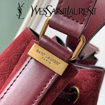 YSL-15-1 YSL聖羅蘭新款原版皮麂皮水桶包