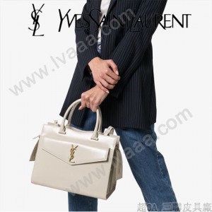 YSL-23 YSL聖羅蘭新款原版皮 UPTOWN大號鏡面小牛皮手提包