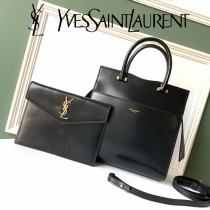 YSL-18-1 YSL聖羅蘭新款原版皮 UPTOWN小號鏡面小牛皮手提包