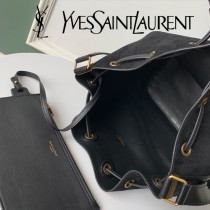 YSL-15 YSL聖羅蘭新款原版皮麂皮水桶包