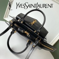 YSL-18-1 YSL聖羅蘭新款原版皮 UPTOWN小號鏡面小牛皮手提包