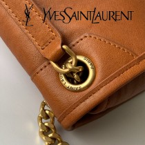 YSL-17 YSL新款Niki中號爆款新皮料雙色烤焦油皮斜挎包郵差包