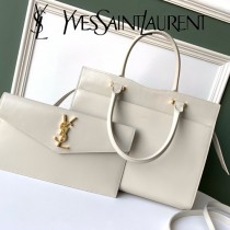 YSL-23 YSL聖羅蘭新款原版皮 UPTOWN大號鏡面小牛皮手提包