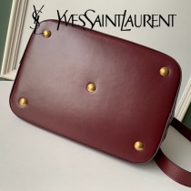 YSL-15-1 YSL聖羅蘭新款原版皮麂皮水桶包