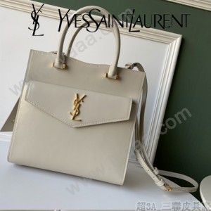 YSL-18 YSL聖羅蘭新款原版皮 UPTOWN小號鏡面小牛皮手提包