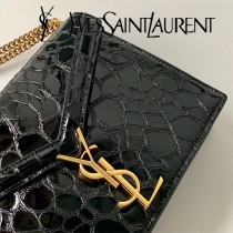 YSL新款型號532750-12 新皮紋龜紋鏈條包