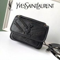 YSL-20 YSL新款Niki小號编织款寫斜挎包郵差包 手工制作