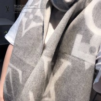 LV新款 經典提花寬幅羊絨全幅超大LOGO百搭圍巾