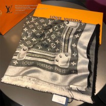 LV最新 STUDDY DENIM MONOGRAM披肩 三色