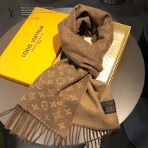 LV專櫃同步 雙面漸變花紋羊絨圍巾客供羊絨大長巾