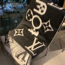 LV新款 經典提花寬幅羊絨全幅超大LOGO百搭圍巾