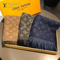 LV專櫃同步 雙面漸變花紋羊絨圍巾客供羊絨大長巾