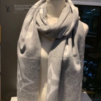 LV新款 經典提花寬幅羊絨全幅超大LOGO百搭圍巾