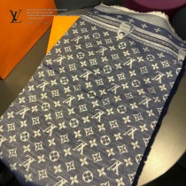 LV最新 STUDDY DENIM MONOGRAM披肩 三色