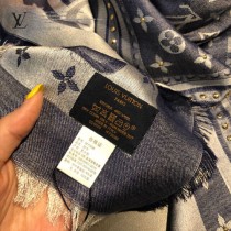 LV最新 STUDDY DENIM MONOGRAM披肩 三色