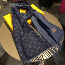 LV專櫃同步 雙面漸變花紋羊絨圍巾客供羊絨大長巾