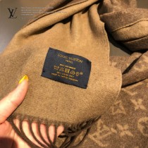 LV專櫃同步 雙面漸變花紋羊絨圍巾客供羊絨大長巾