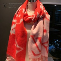 LV新款 經典提花寬幅羊絨全幅超大LOGO百搭圍巾