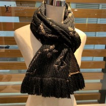 LV最新歐根紗提花毛線圍巾