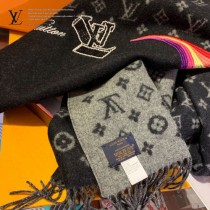 LV  Rainbow手工刺繡釘珠羊絨披肩系列