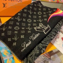 LV  Rainbow手工刺繡釘珠羊絨披肩系列