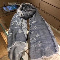 LV新款牛仔藍長巾