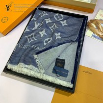 LV新款牛仔藍長巾