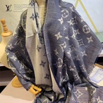 LV新款牛仔藍長巾