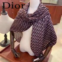 Dior迪奧頂級真絲羊絨方巾