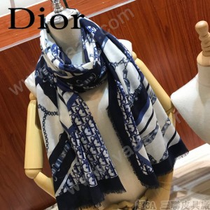 Dior迪奧原單暗紋提花羊絨圍巾