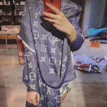 LV新款牛仔藍長巾