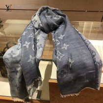 LV新款牛仔藍長巾