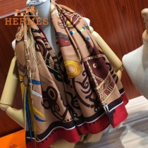 HERMES愛馬仕絲羊絨方巾