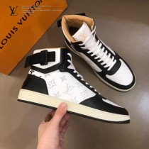 LV Rivoli男士秋冬老花拼色高幫運動鞋