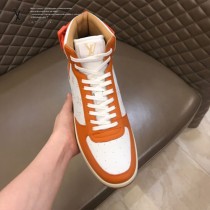 LV Rivoli男士秋冬老花拼色高幫運動鞋