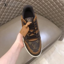 LV 原單 頂級爆款 老花trainer低幫運動鞋